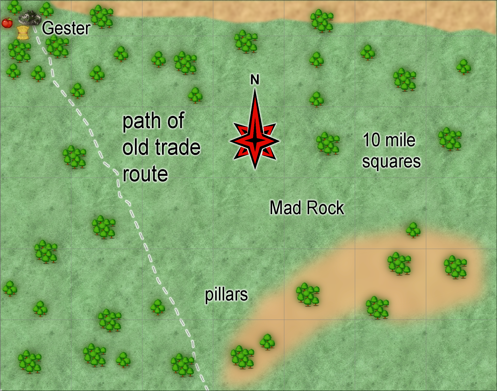 Mad Rock, local area map