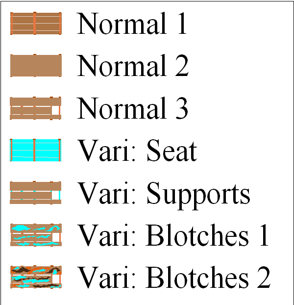 drawing of benches